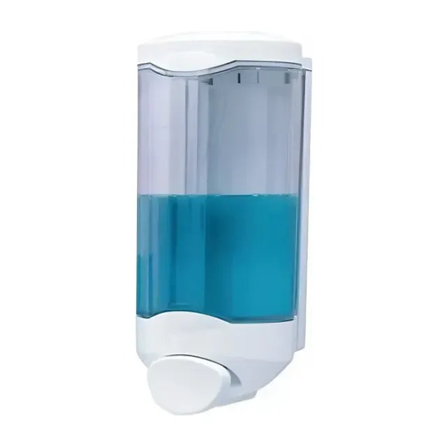 DISTRIBUTEUR DE SAVON 1000ML BLANC TRANSPARENT